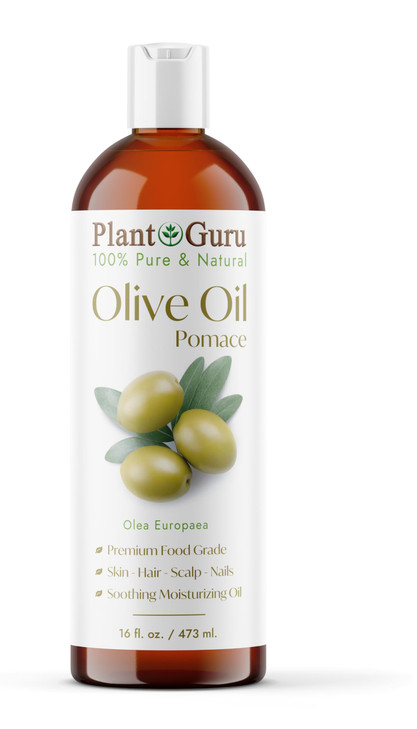 Plant Guru Olive Oil Pomace 16 fl oz 100 Pure Natural Carrier Moisturizer For Skin Body Face And Hair Growth Great For D