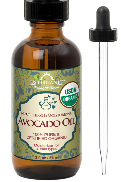 US Organic Avocado Oil Unrefined Virgin USDA Certified Organic 100 Pure Natural Cold Pressed in Amber Glass Bottle wGlas