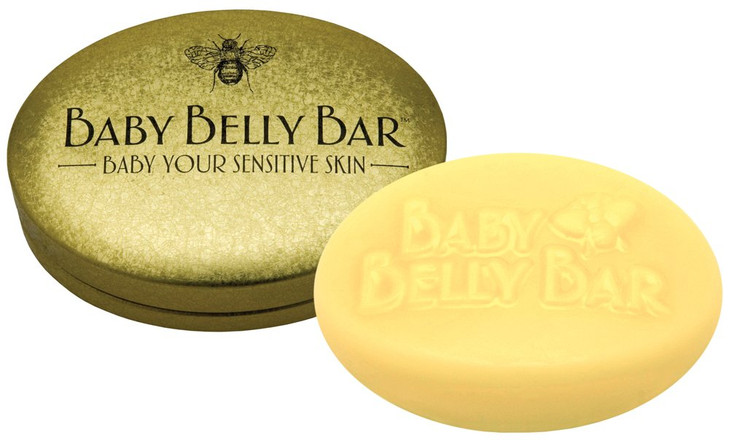 Honey House Naturals Baby Belly Bar Solid Lotion Bar New in Gold Tin Case 17 oz