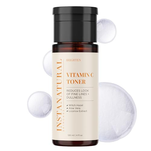 InstaNatural Vitamin C Face Toner Brightens Balances pH and Reduces Signs of Aging Fine Lines and Wrinkles with Witch Ha