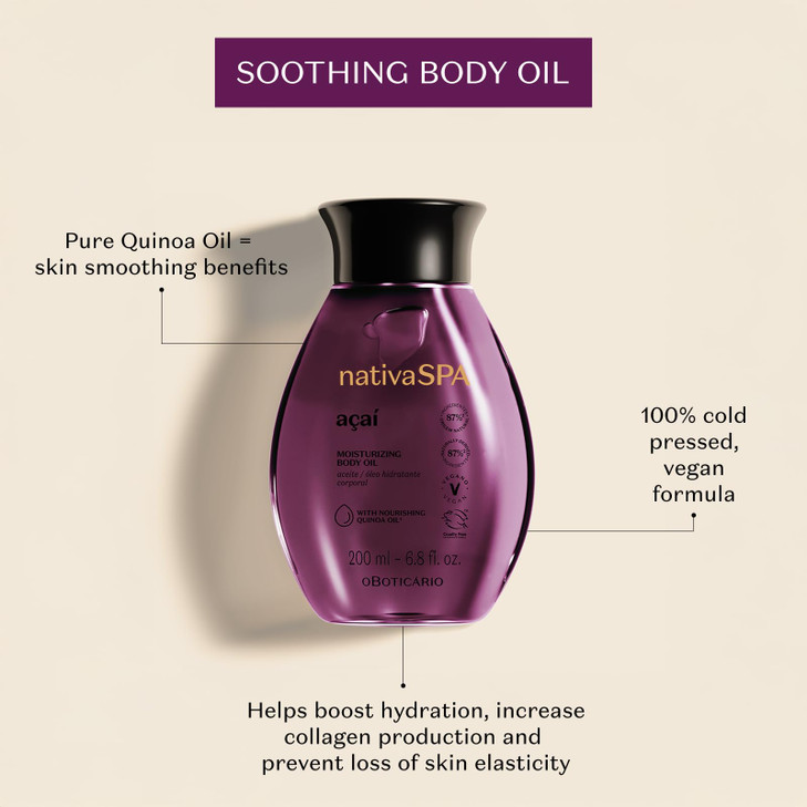 Nativa SPA by O Boticrio Aa Body Oil Scented Moisturizer 68 Ounce
