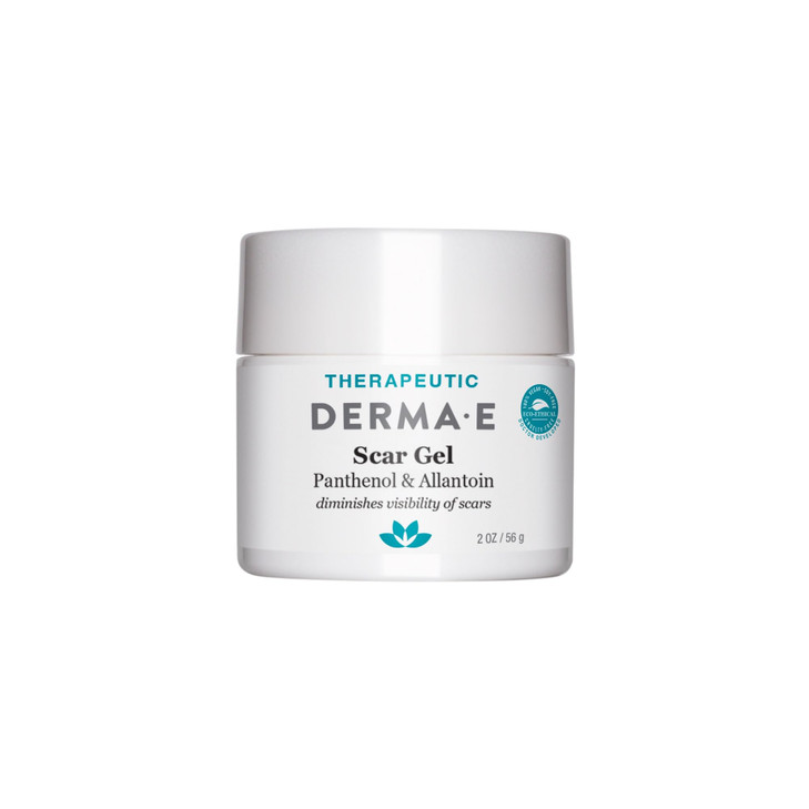 Derma E Scar Gel Scar Treatment for Face Hydrating Gel for Acne Scars Burns Stretch Marks with Panthenol Allantoin 2 oz