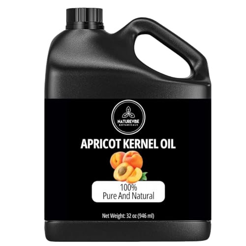 Naturevibe Botanicals Apricot Oil 32 Ounces 100 Pure and Natural Great for Skin Care and Hair Care