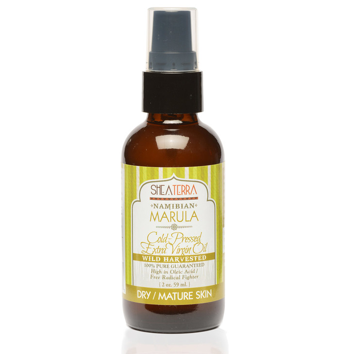 Shea Terra Namibian Marula Oil 100 Pure ColdPressed Extra Virgin AntioxidantRich Oil for Dry Mature and Sensitive Skin N