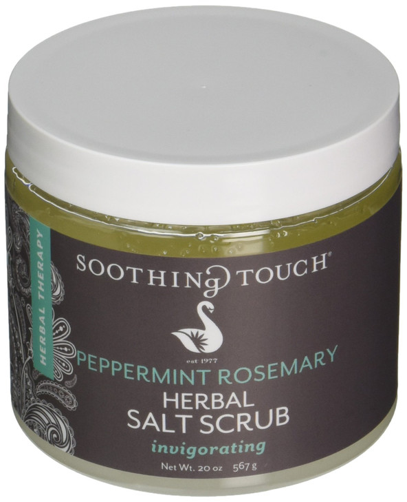 Soothing Touch Herbal Salt Scrub Peppermint Rosemary 20 Oz
