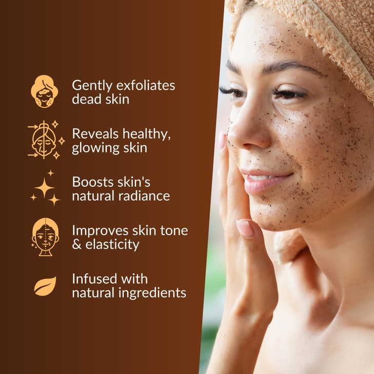 Nasola Arabica Coffee Body Scrub with Collagen Green Tea Stem Cell Exfoliating Body Scrubber Face Cleanser Coffee Scrub