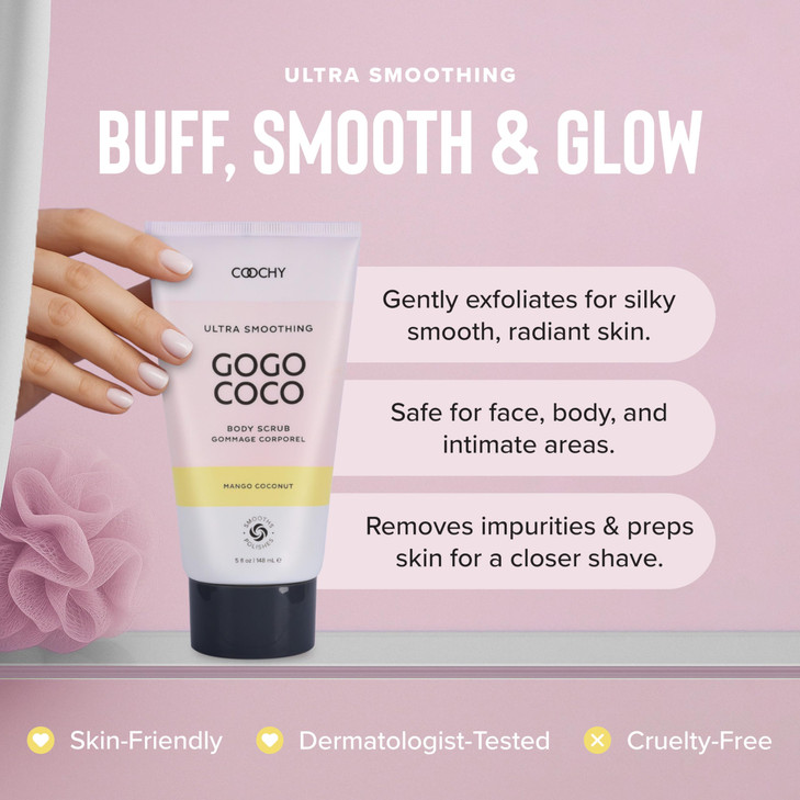 Coochy Ultra Smoothing Body Scrub Gentle Exfoliating Body Scrub for Sensitive Skin Removes Dead Skin Cells Prevents Ingr