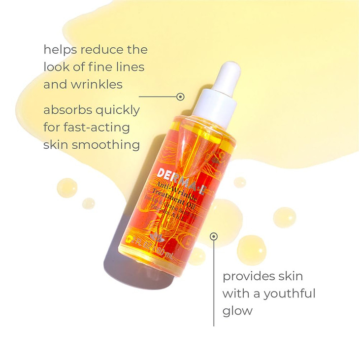 DermaE AntiWrinkle Treatment Oil Rosehip Grape Seed and Vitamins A and E Oils