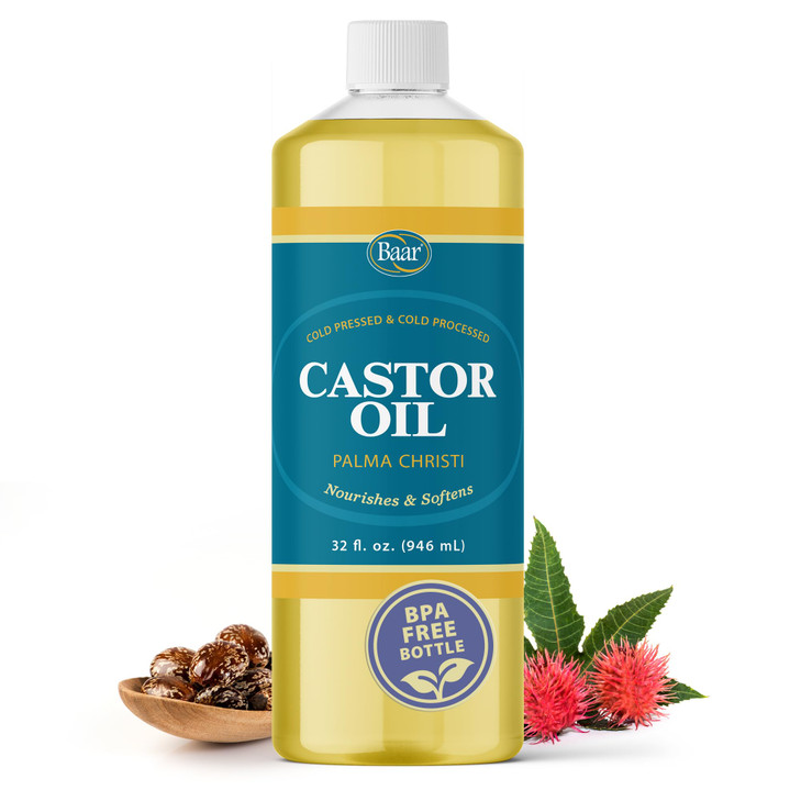 Baar ColdPressed Castor Oil ColdProcessed HexaneFree Palma Christi for Skin Hair Massage Castor Oil Packs BPAFree Bottle