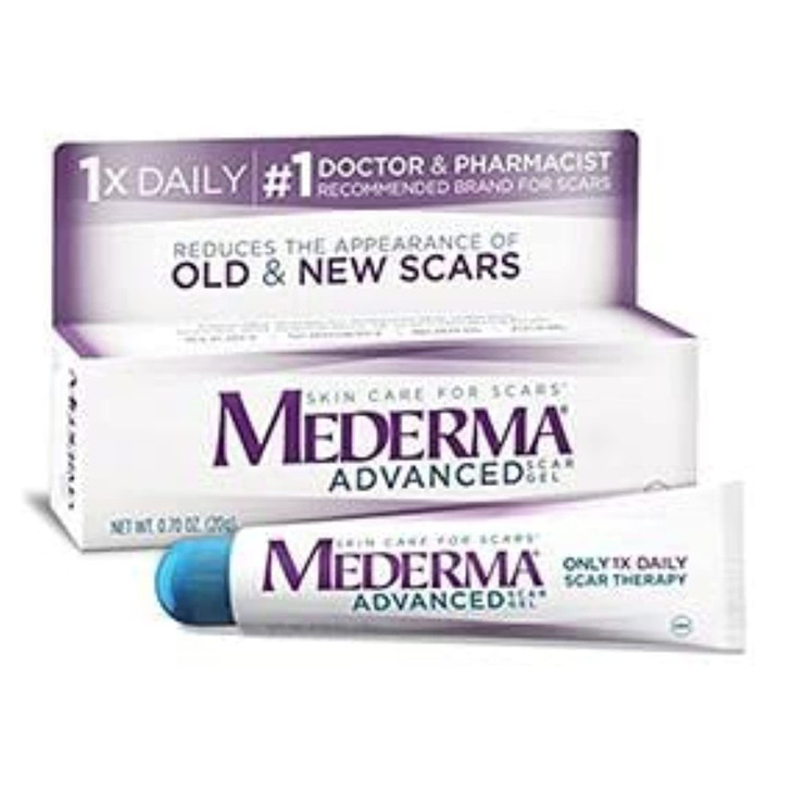 Mederma Advanced Scar Gel 1x Daily Use less save more Reduces the Appearance of Old New Scars 1 Doctor Pharmacist Recomm