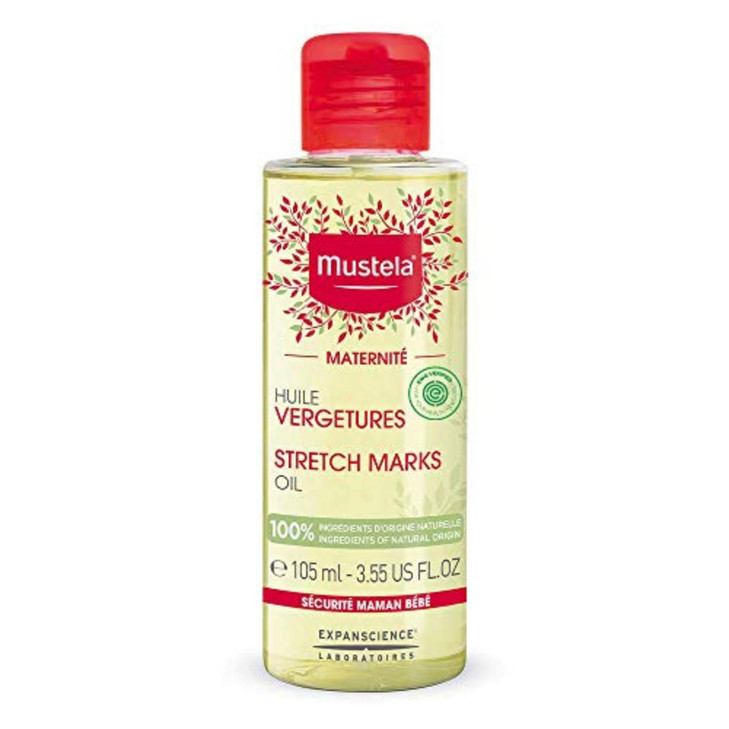 Mustela Maternity Stretch Marks Oil Natural Pregnancy Skincare Belly Massage Oil with Vitamin E Avocado Maracuja Sunflow
