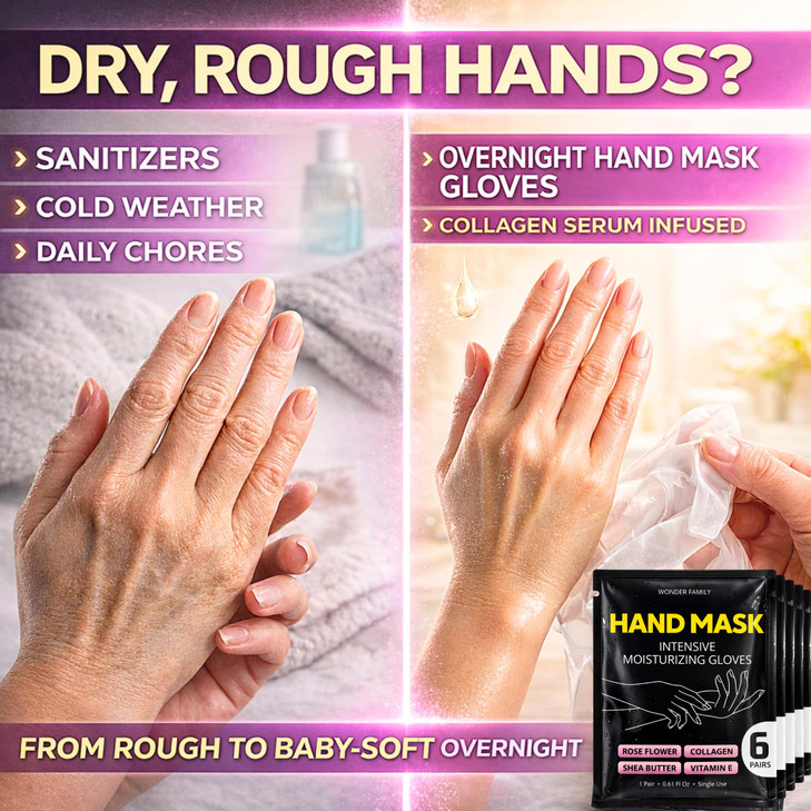 Hand Moisturizing Gloves Overnight Hand Mask with Collagen Korean Skin Care Moisturizer Lotion Cottong Gloves for Dry Cr