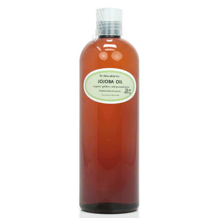 Dr Adorable 16 oz Jojoba Oil Golden 100 Pure Natural Unrefined Organic Cold Pressed