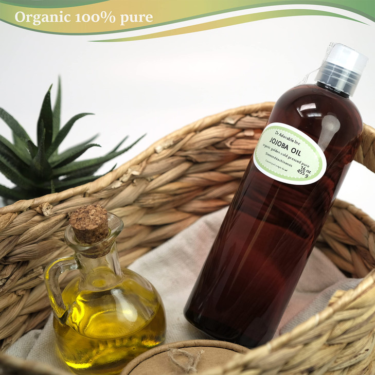 Dr Adorable 16 oz Jojoba Oil Golden 100 Pure Natural Unrefined Organic Cold Pressed