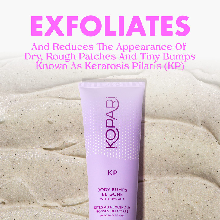 Kopari KP Body Bumps Be Gone Exfoliating Body Scrub with 10 AHA to Smooth Skin Reduce Bumps Decongest Pores Clarifying G