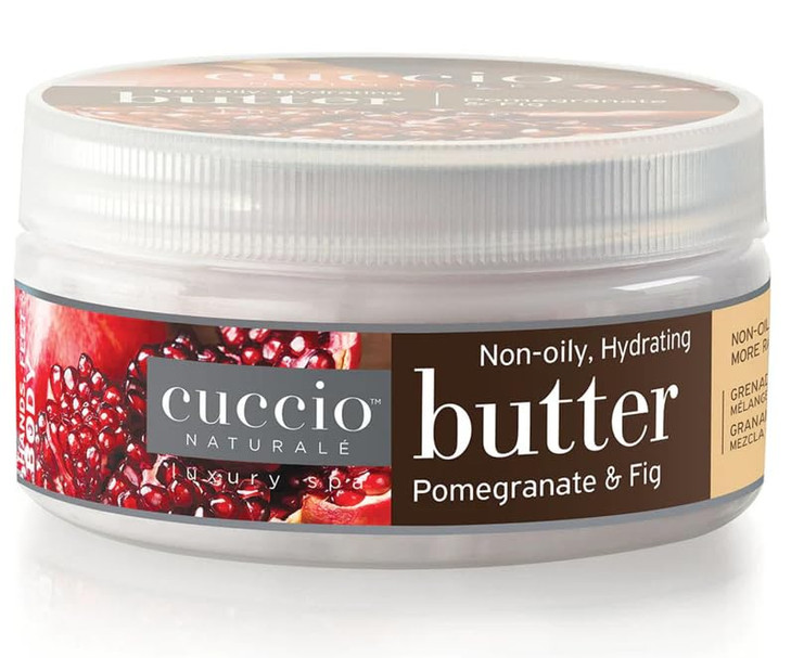 Cuccio 4 Piece Spa To Go Kit Pomegranate Fig Complete Skincare Set for Exfoliation Hydration and Revitalization