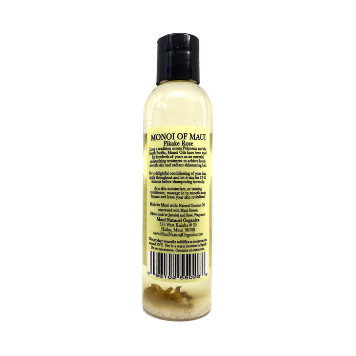 Monoi of Maui Pikake Rose Natural Coconut Oil for Skin Hair Tanning and Massage