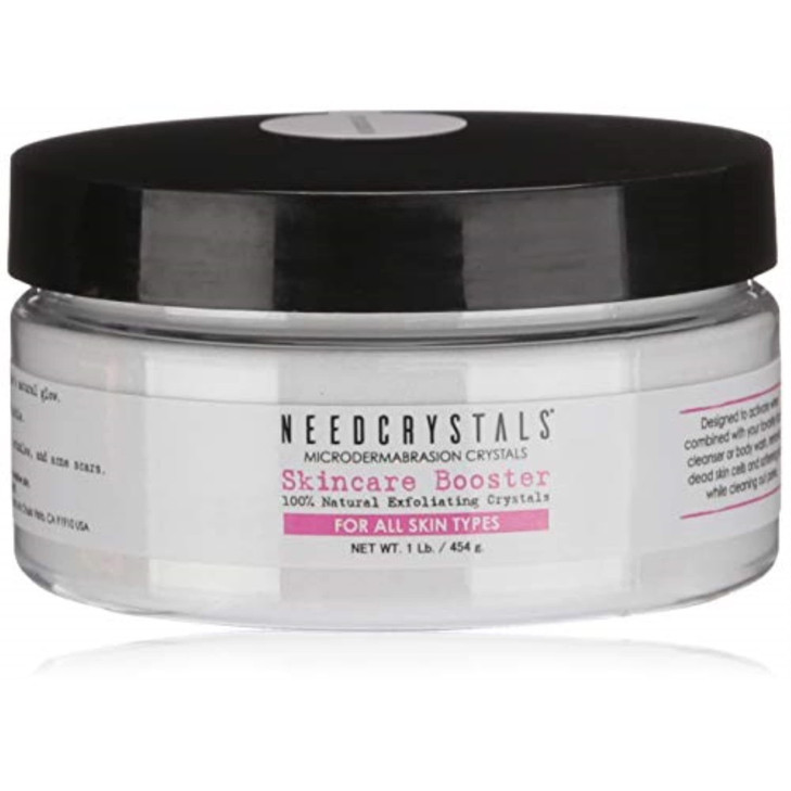NeedCrystals Microdermabrasion Crystals DIY Face Scrub Natural Facial Exfoliator for Dull or Dry Skin Improves Scars Bla
