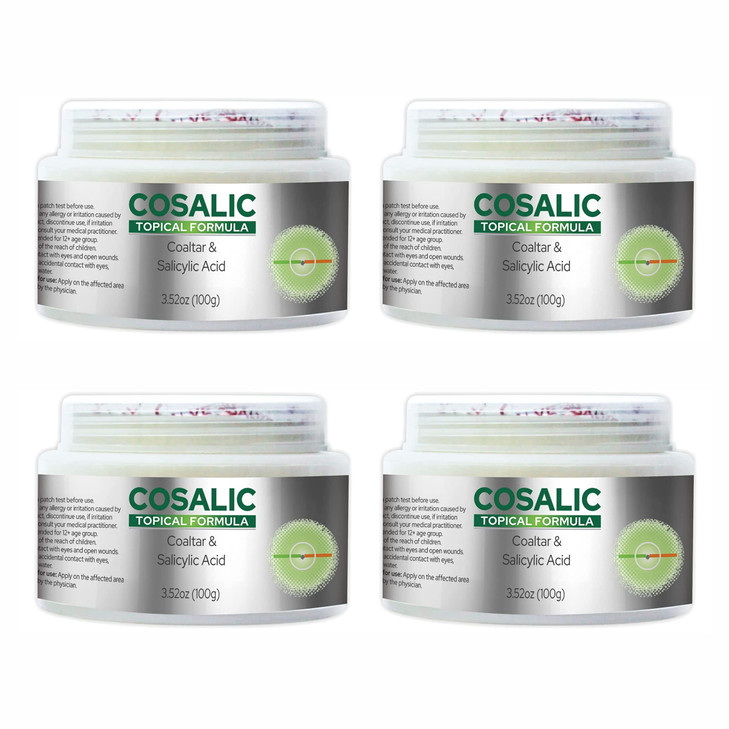 SALVE Cosalic Coal Tar Salicylic Acid Ointment 100 g 35 oz Pack of 4 Psoriasis Relief Cream for Scaly Itchy Flaky Skin