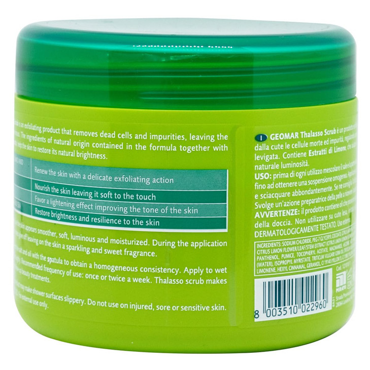 Geomar Lemon Scrub Natural Exfoliator with Lemon Dead Sea Salt Volcanic Sand and Nourishing Oils 21 Ounces