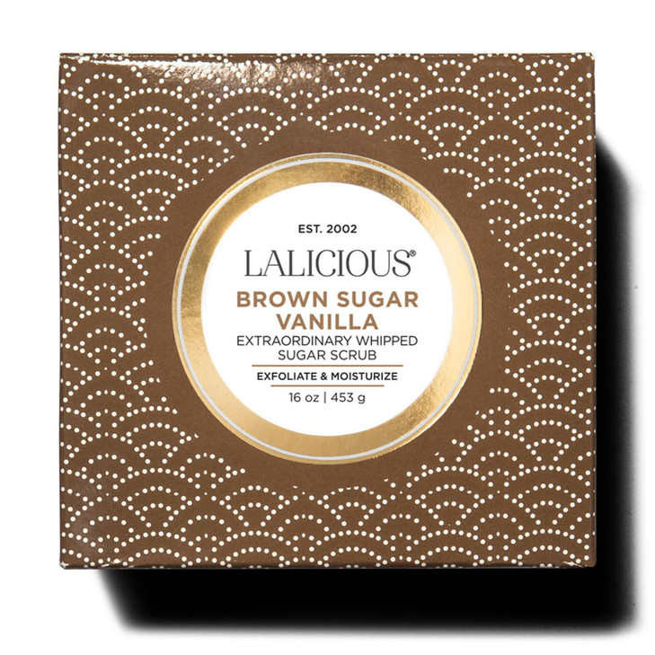 LALICIOUS Brown Sugar Vanilla Sugar Scrub Exfoliating Body Scrub Moisturizing Extraordinary Whipped Body Exfoliator Gent