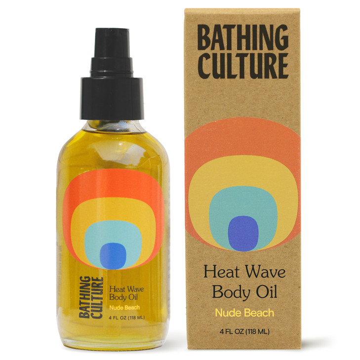 Bathing Culture Organic Heat Wave Body Oil Organic Body Oil for Women and Men After Shower Moisturizer Natural Biodegrad