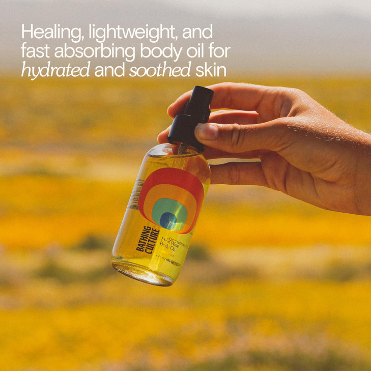 Bathing Culture Organic Heat Wave Body Oil Organic Body Oil for Women and Men After Shower Moisturizer Natural Biodegrad