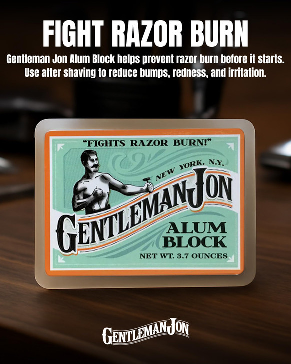 Gentleman Jon 3.7 Ounce Alum Block in Plastic Case - Upgrade Your Shave - Soothing Aftershave Solution for Shaving Razor Burn Relief - Travel Friendl online at globaldelivered