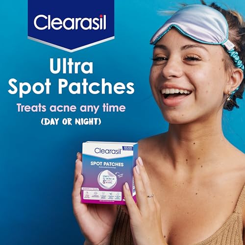 Clearasil Stubborn Acne Overnight Spot Pimple Patches 18 Count Pack of 6