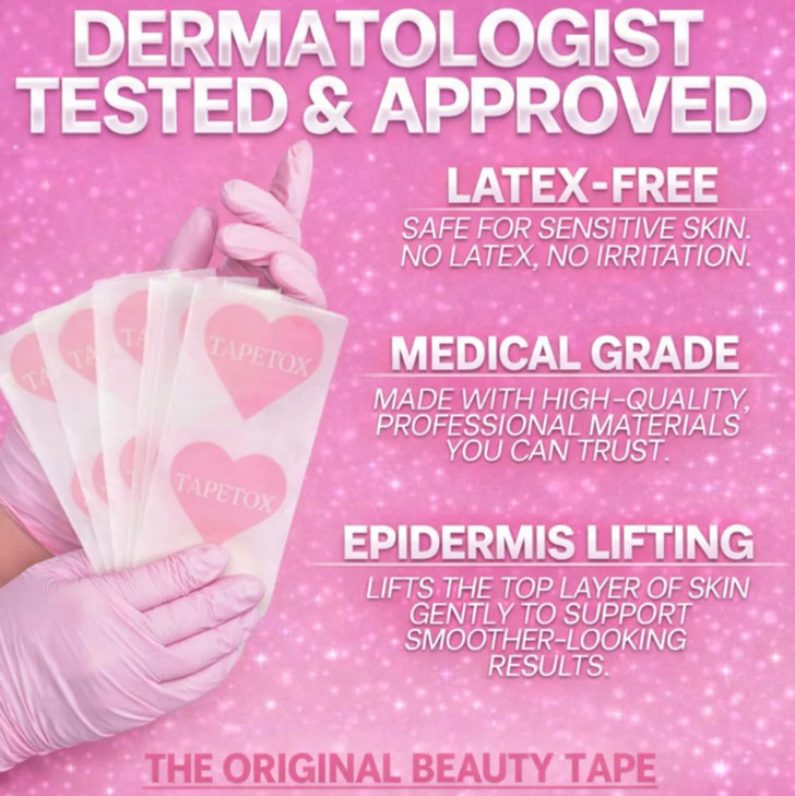 TapeTox Face Tape for Wrinkles 160 PreCut Wrinkle Patches for Forehead Crows Feet Smile Lines Overnight Lifting Tape Lat
