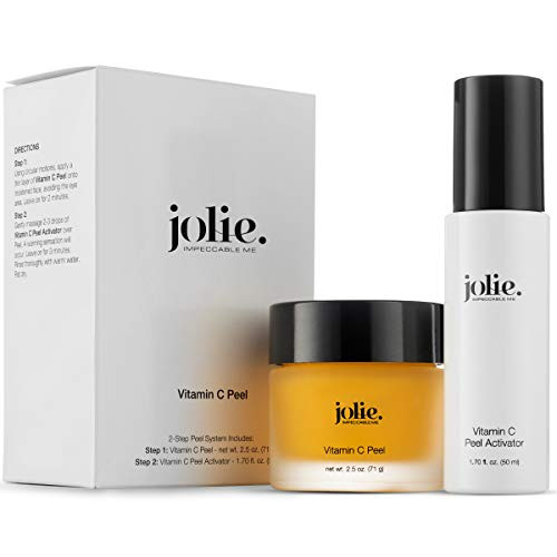 Jolie Professional Vitamin C Peel Gentle Face Brightening Illumitating Peeling Treatment System 2 Step Kit