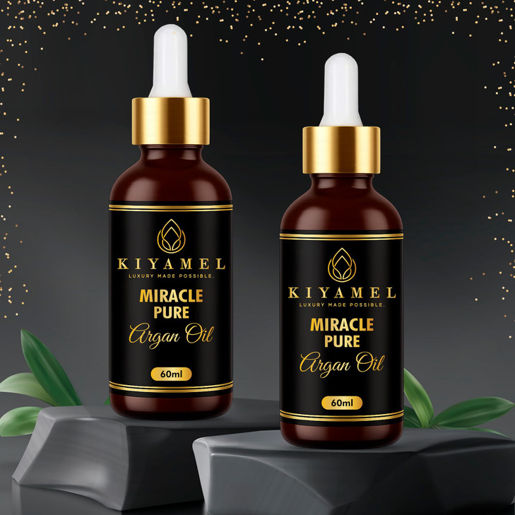 KIYAMEL Miracle Pure Argan Oil for Women and Men Natural Skin Hydrating Vitamin E and Omega 6 Fatty Acids Hydrating Oil