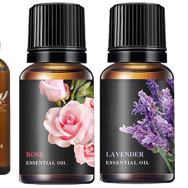 Rose Lavender Essential Oil Set Lavender Rose Oil for Diffuser Body Massage Aromatherapy Bath Skin Care SoapCandles Maki