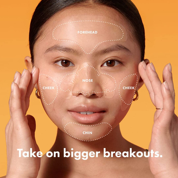 Mighty Patch Face Patch from Hero Cosmetics XL Hydrocolloid Face Mask for Acne 5 Large Pimple Patches for Zit Breakouts