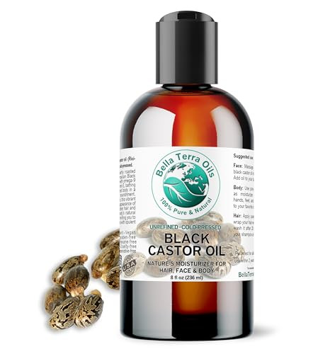 Bella Terra Oils Black Castor Oil 8 oz Dive into the Essence of ColdPressed Nourishment Abundant in Essential Vitamins
