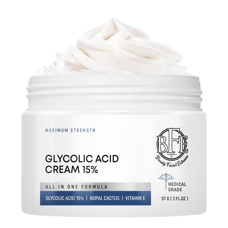 Glycolic Acid 15 AntiAging Wrinkle Cream Reduces the Appearance of Fine Lines Wrinkles Age Spots Dark Spots Improves Dul