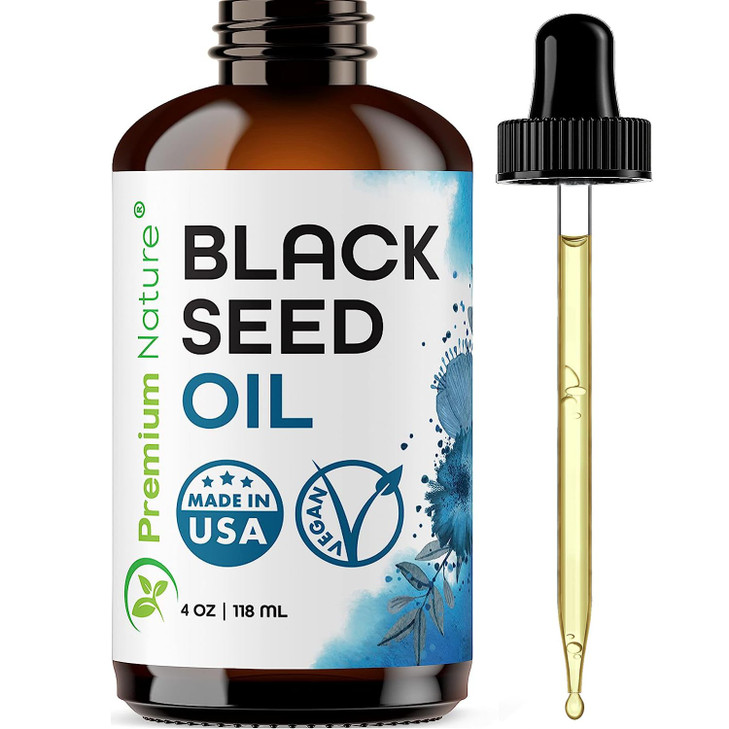 Black Seed Oil for Hair and Skin Cold Pressed Virgin Unrefined Kalonji Nigella Sativa Oil from Nigella Seeds 4 oz