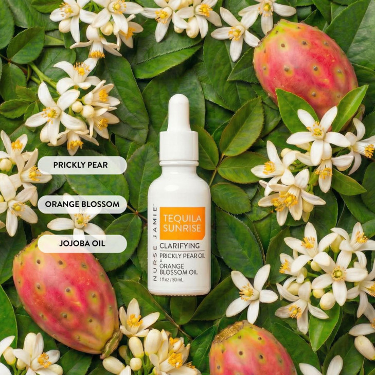 Nurse Jamie Tequila Sunrise Clarifying Oil Botanical Face Oil with Prickly Pear Orange Blossom for AcneProne Skin 30 mL