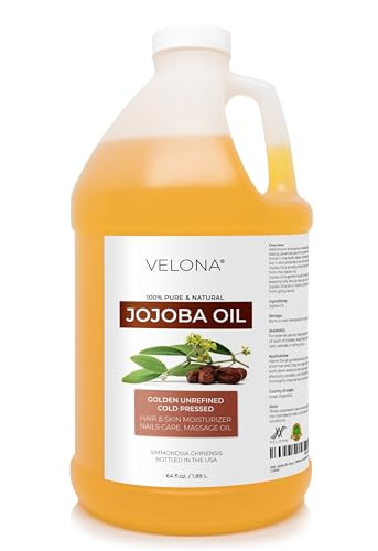 velona Jojoba Oil 64 oz 100 Pure and Natural Golden Unrefined Cold Pressed Hexane Free Moisturizing Face Hair Body Skin