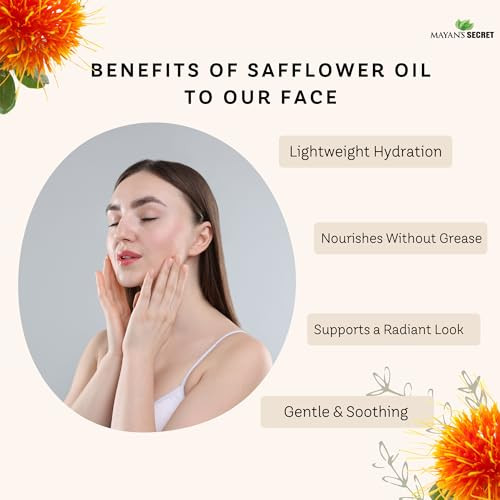 Mayans Secret Organic Safflower Oil High Oleic Expeller Pressed 100 Pure NonGMO Rich in Vitamin E Oleic Acid Deep Moistu