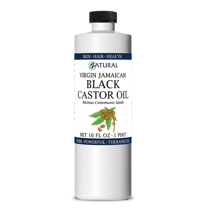 Zatural 100 Pure Jamaican Black Castor Oil Tropic Roasted Pressed Oil for Hair Conditioning Skin Hydration Eyelash Softe