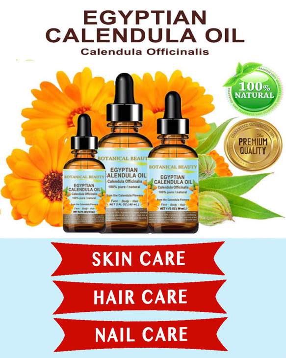 Botanical Beauty CALENDULA OIL Egyptian Calendula Officinalis Marigold Oil Pure Natural for FACE SKIN BODY HAIR NAILS 05