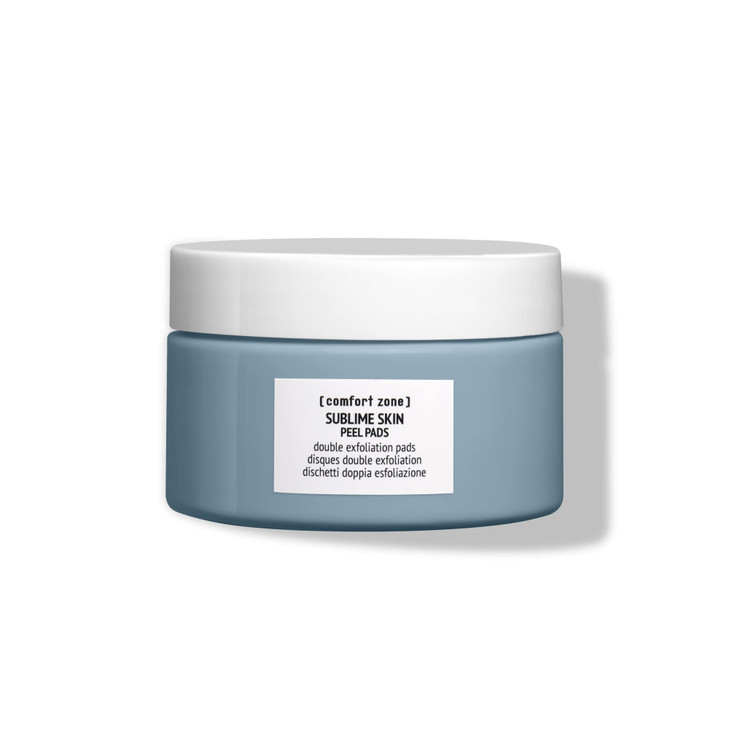 comfort zone Sublime Skin Peel Pads Exfoliating Face Wipes Brightens Smooths Texture Double Action Fragrance Free Clean