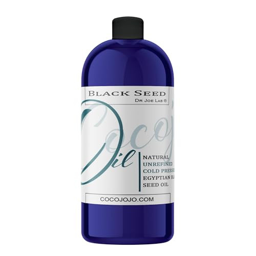 Dr Joe Lab Egyptian Black Seed Oil Bulk 32 oz Natural Black Cumin Unrefined Kalonji Cold Pressed Extra Virgin Blessed Ve