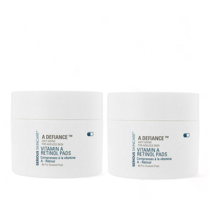 Vitamin A Retinol Pads for Daily Facial Treatment Niacinamide Witch Hazel Facial Exfoliating Disc Serious Skincare 60 Co
