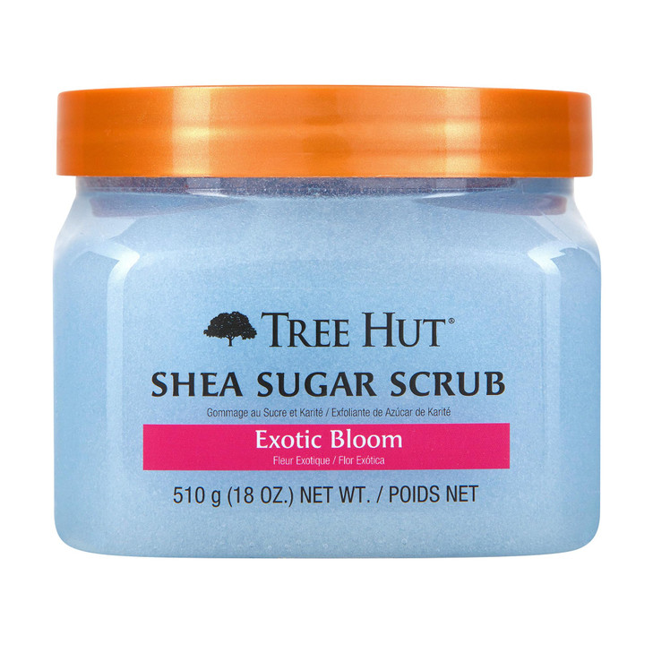 Tree Hut Exotic Bloom Shea Sugar Scrub Exfoliating Body Scrub Removes Dead Dry Skin for a Soft Hydrated Feel Nourishing