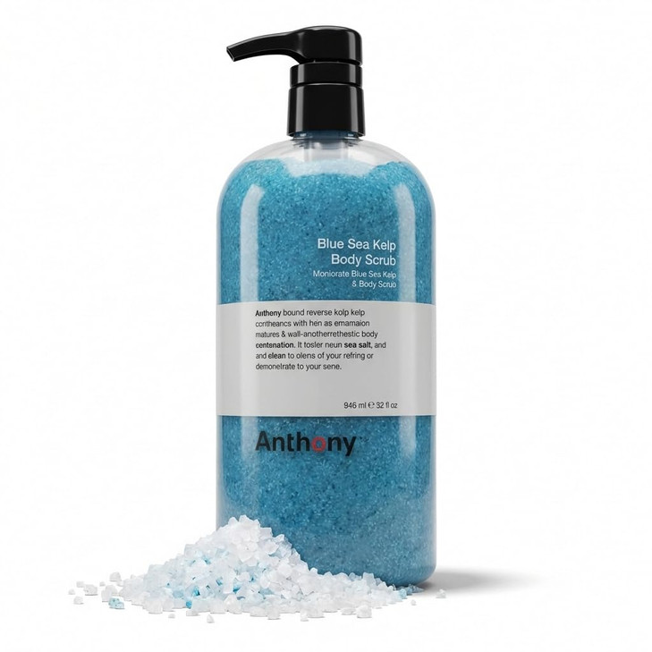 Anthony Exfoliating Body Scrub Sea Salt Vitamin C Aloe Vera Deep Cleans Smooths Rough Patches Soothes Protects Skin Hydr