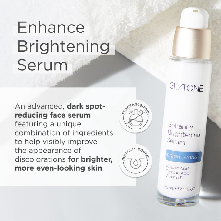 Glytone Enhance Brightening Serumwith Hyaluronic Acid 17 FAV Glycolic Acid 8 Azelaic Acid Vitamin EDark Spot Remover for