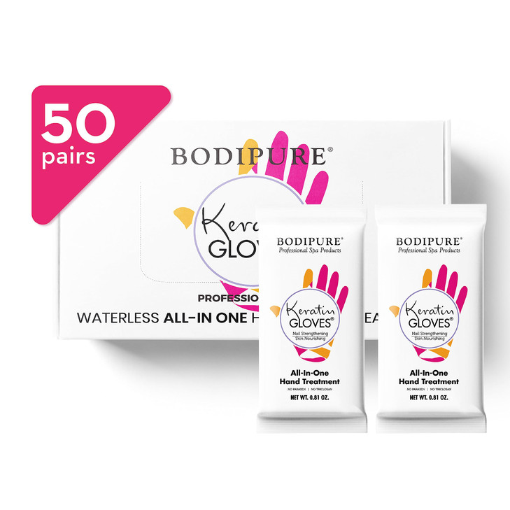 Bodipure AllIn1 Moisturizing Hand Mask Keratin Vitamin E Hand Mask for Dry Cracked Hands Natural Moisturizing Gloves For