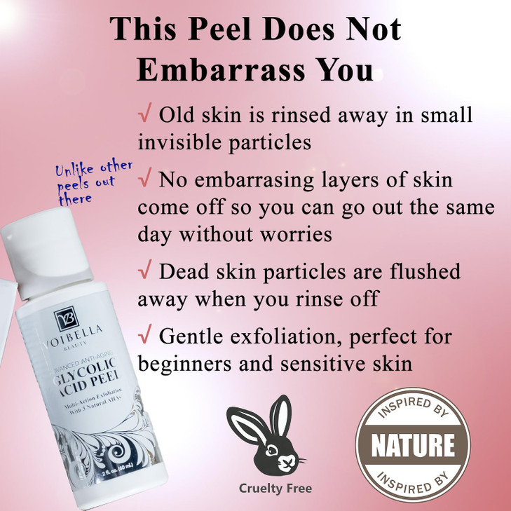 Glycolic Acid Peel Chemical Peel For Face Resurfacing Exfoliant for Sensitive Skin w Lactic Pyruvic Fruit Acid AHA Facia